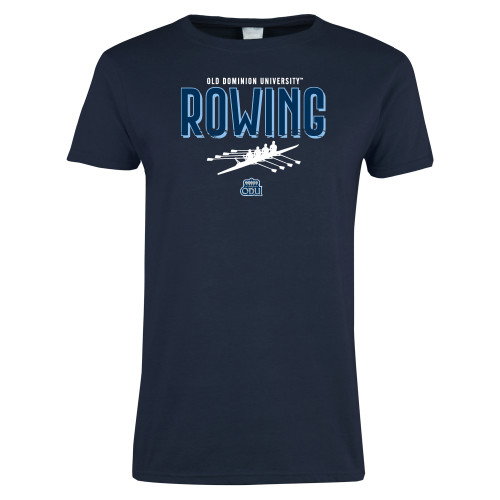  Womens Navy Short Sleeve Tee - ODU Rowing Design