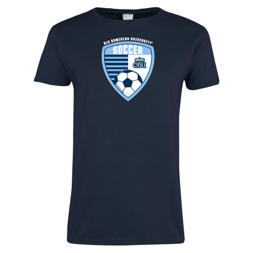  Womens Navy Short Sleeve Tee - ODU Soccer Design