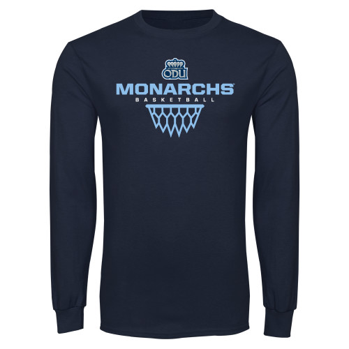  Navy Long Sleeve T Shirt - ODU Monarchs Basketball Design