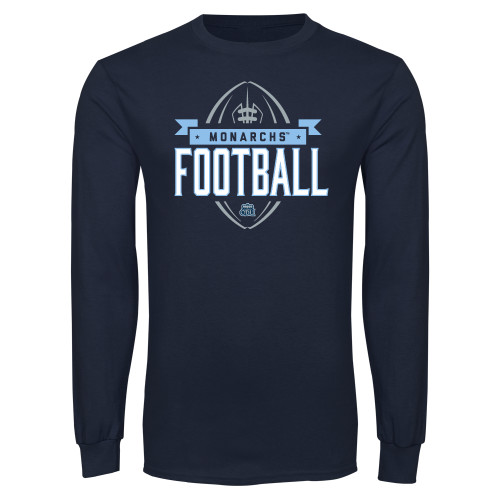  Navy Long Sleeve T Shirt - ODU Monarchs Football Design