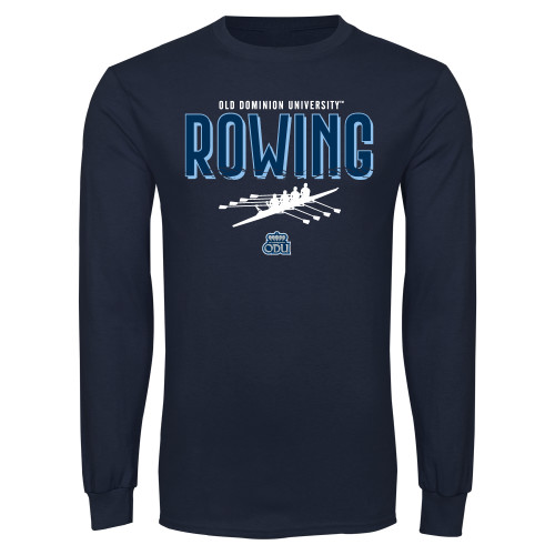  Navy Long Sleeve T Shirt - ODU Rowing Design