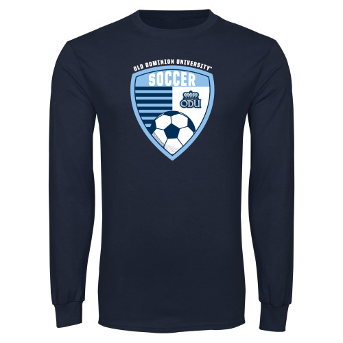  Navy Long Sleeve T Shirt - ODU Soccer Design