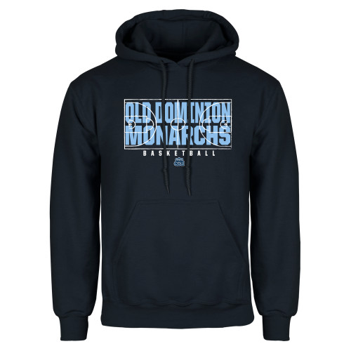  Navy Fleece Hoodie - ODU Basketball Court Design