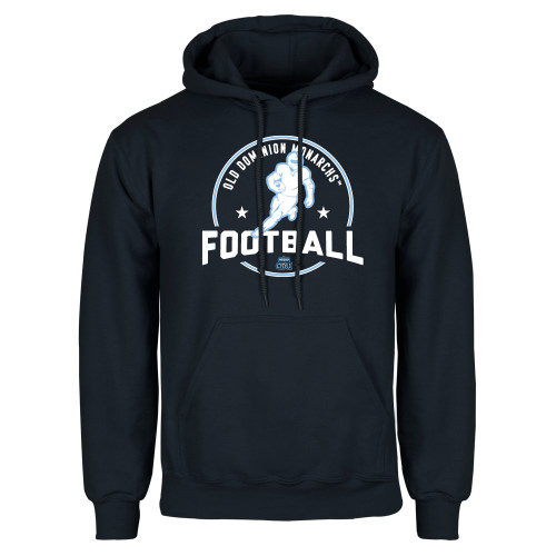  Navy Fleece Hoodie - ODU Monarchs Football with Player Design