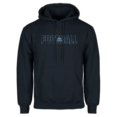  Navy Fleece Hoodie - ODU Football Text Design