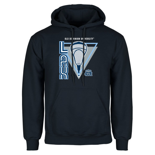  Navy Fleece Hoodie - ODU Lacrosse Design