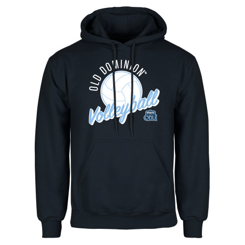  Navy Fleece Hoodie - ODU Volleyball Design