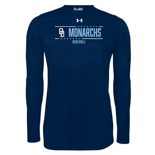  Under Armour Navy Long Sleeve Tech Tee - UA - ODU Monarchs Baseball
