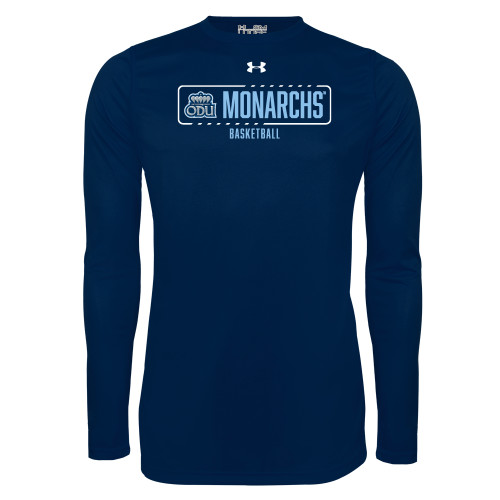  Under Armour Navy Long Sleeve Tech Tee - UA - ODU Monarchs Basketball