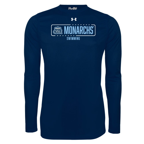  Under Armour Navy Long Sleeve Tech Tee - UA - ODU Monarchs Swimming