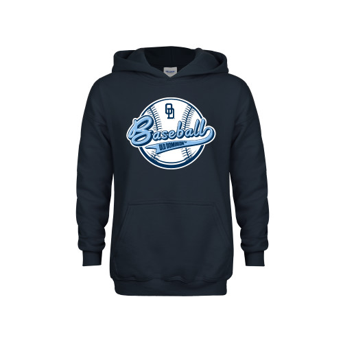  Youth Navy Fleece Hoodie - ODU Baseball Design