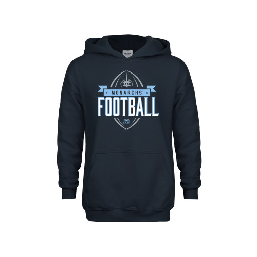  Youth Navy Fleece Hoodie - ODU Monarchs Football Design