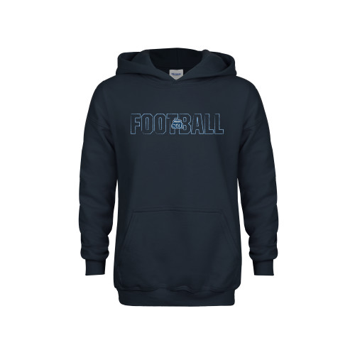  Youth Navy Fleece Hoodie - ODU Football Text Design