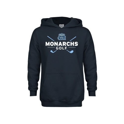  Youth Navy Fleece Hoodie - ODU Monarchs Golf Design