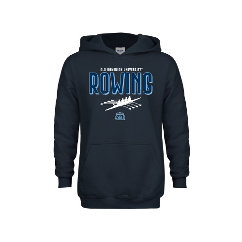  Youth Navy Fleece Hoodie - ODU Rowing Design