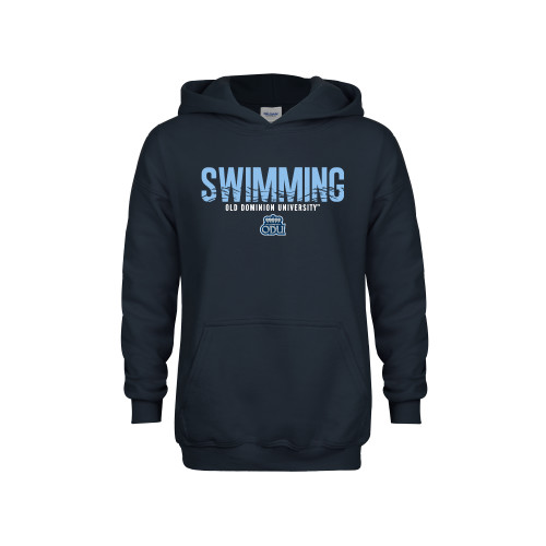  Youth Navy Fleece Hoodie - ODU Swimming Design
