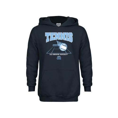  Youth Navy Fleece Hoodie - ODU Tennis Design