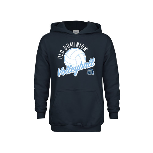  Youth Navy Fleece Hoodie - ODU Volleyball Design