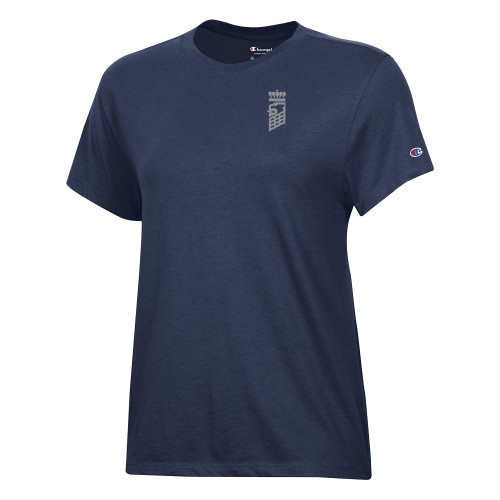  Champion Womens Navy Core Short Sleeve Tee - ODU Vintage Lion