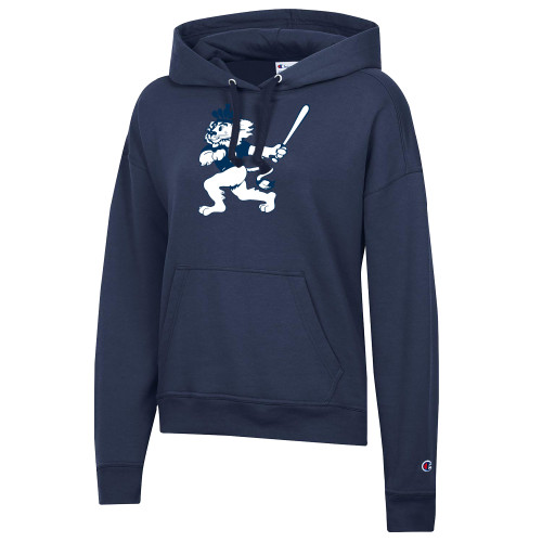  Champion Womens Navy Powerblend Pullover Hood - ODU Vintage Baseball