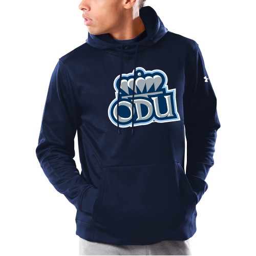  Under Armour Navy Armour Fleece Hoodie - ODU with Crown Primary Mark
