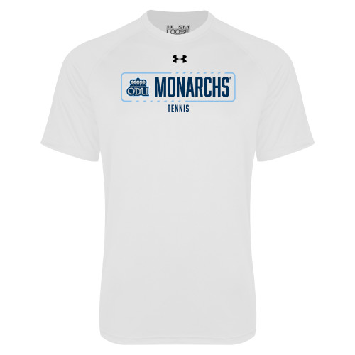  Under Armour White Tech Tee - UA - ODU Monarchs Tennis