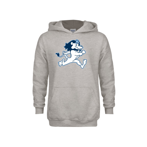  Youth Grey Fleece Hood - ODU Vintage Lion Running