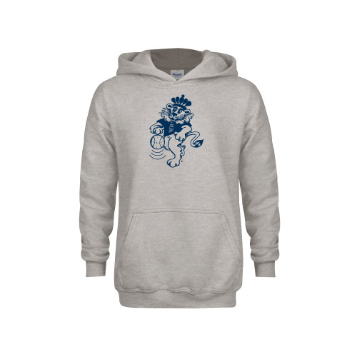  Youth Grey Fleece Hood - ODU Vintage Lion Soccer