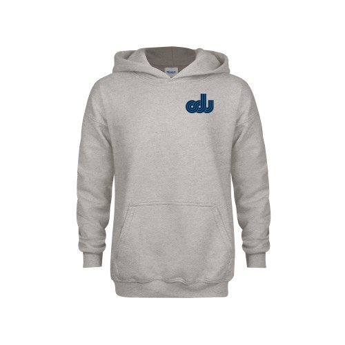  Youth Grey Fleece Hood - ODU Vintage Logo