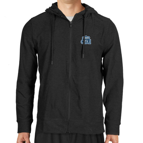  Beyond Yoga Mens Darkest Night Spacedye Freefit Zip Hoodie - ODU with Crown Primary Mark