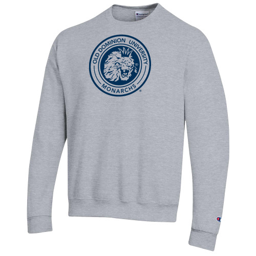  Champion Heather Grey Fleece Crew - ODU Vintage Seal