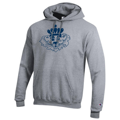  Champion Heather Grey Fleece Hoodie - ODU Vintage Crown