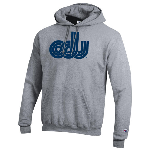  Champion Heather Grey Fleece Hoodie - ODU Vintage Logo