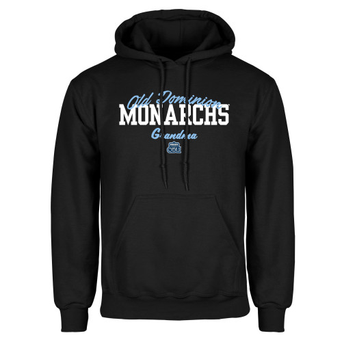  Black Fleece Hoodie - Old Dominon Script Arched Monarchs Grandma