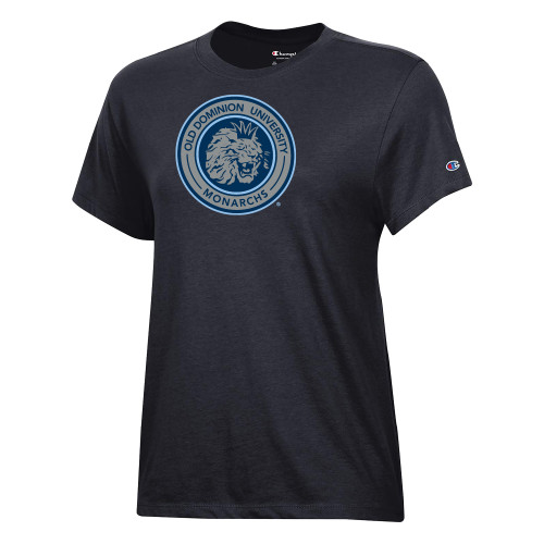  Champion Womens Black Core Short Sleeve Tee - ODU Vintage Seal