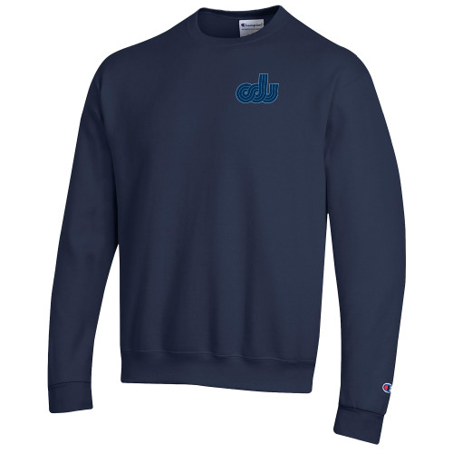  Champion Navy Fleece Crew - ODU Vintage Logo