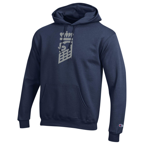  Champion Navy Fleece Hoodie - ODU Vintage Lion