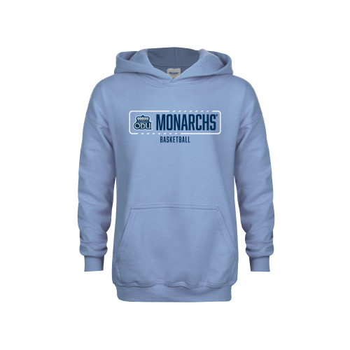  Youth Light Blue Fleece Hoodie - ODU Monarchs Basketball