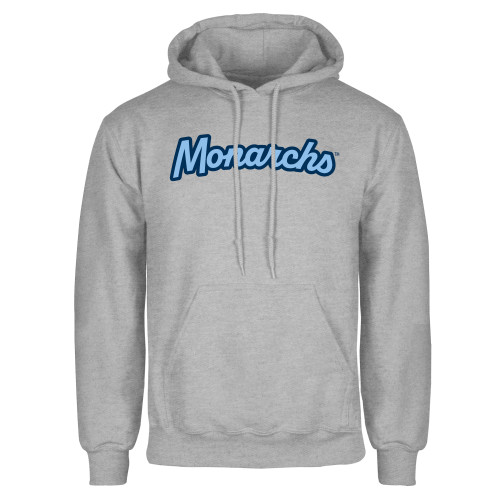  Grey Fleece Hoodie - Monarchs Script Design