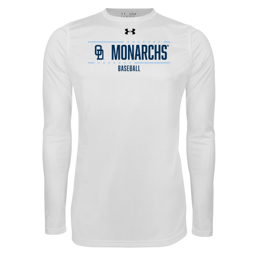 Old Dominion Under Armour White Long Sleeve Tech Tee