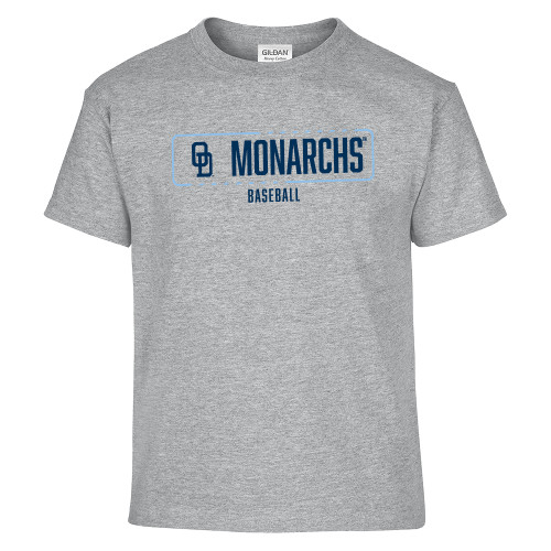  Youth Grey T Shirt - ODU Monarchs Baseball