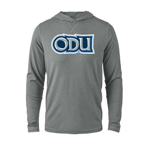  Grey Heather Long Sleeve Hooded Tee - ODU