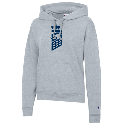  Champion Womens Oxford Grey Powerblend Pullover Hood - ODU Vintage Lion