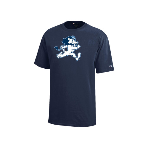  Champion Youth Navy Short Sleeve Tee - ODU Vintage Lion Running
