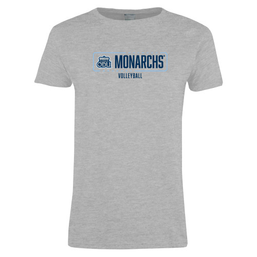  Womens Grey Short Sleeve Tee - ODU Monarchs Volleyball