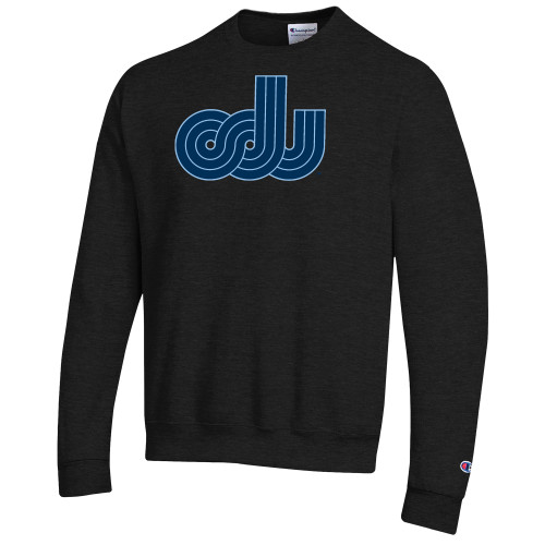  Champion Black Fleece Crew - ODU Vintage Logo
