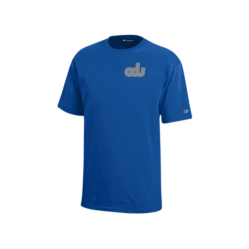  Champion Youth Royal Short Sleeve Tee - ODU Vintage Logo