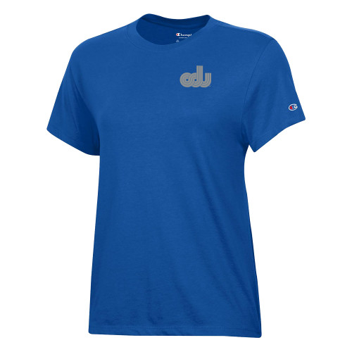  Champion Womens Royal Core Short Sleeve Tee - ODU Vintage Logo