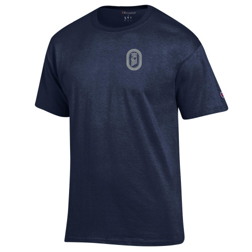  Champion Navy T Shirt - ODU Vintage Lion Seal
