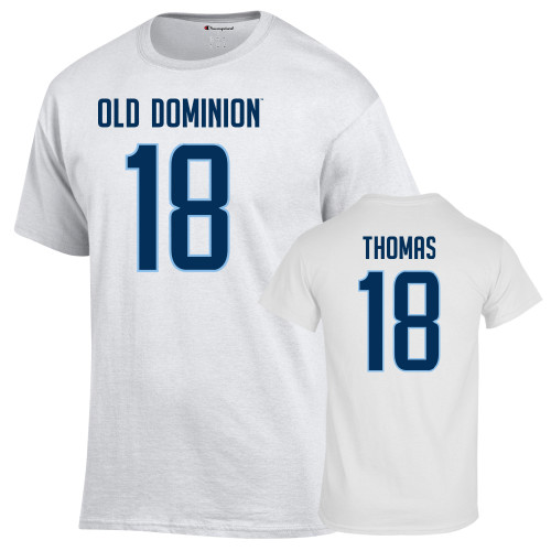  Champion White T Shirt - Jacory Thomas - 18